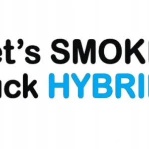 Oferta limitowana NAKLEJKA NA AUTO LET'S SMOKE F-CK HYBRID NIEBIESKI