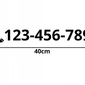 NAKLEJKA BEZ TŁA NA AUTO SZYBĘ TWOJA NAZWA TWÓJ NAPIS NUMER TELEFONU 40CM Szybka dostawa
