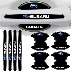 Autentyczny Naklejki ochronne pod klamki samochodu SUBARU MOCNA FOLIA do auta 8 szt
