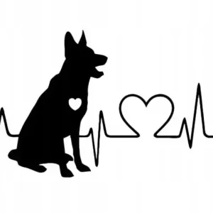 NAKLEJKA AUTO SZYBĘ KOCHAM PSY OWCZAREK TĘTNO Niska cena