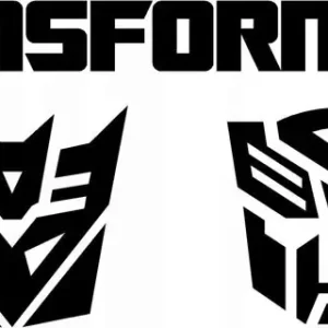 NAKLEJKA NA AUTO SZYBĘ TRANSFORMERS SYMBOLE Autentyczny