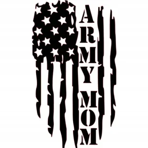 NAKLEJKA NA AUTO SZYBĘ ARMY MOM FLAGA USA Autentyczny