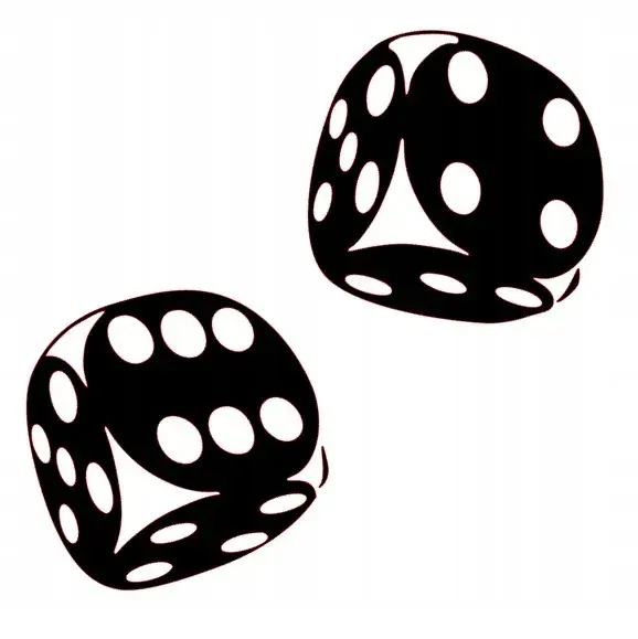 Tylko dziś NAKLEJKA BEZ TŁA NA AUTO SAMOCHÓD SZYBĘ KOSTKI DO GRY POKER