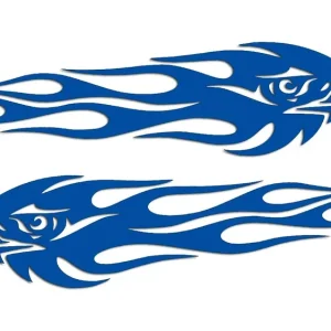 Wycinane naklejki ORZEŁ GRYF OGIEŃ PŁOMIEŃ lewa i prawa niebieskie Wyprzedaż