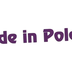 Wycinana naklejka MADE IN POLAND - POLSKA fioletowa - J and A Wysoka jakość