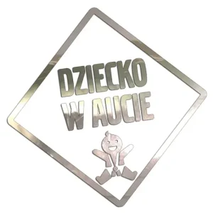 Oferta Wycinana naklejka DZIECKO W AUCIE chrom - J and A