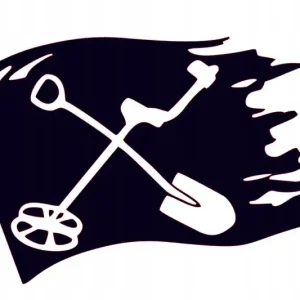 NAKLEJKA NA AUTO SAMOCHÓD SZYBĘ FLAGA POSZUKIWACZE SKARBÓW Szybka dostawa