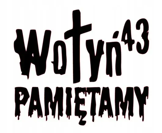 Darmowa dostawa NAKLEJKA BEZ TŁA NA AUTO SAMOCHÓD SZYBĘ WOŁYŃ 43 PAMIĘTAMI