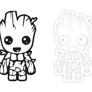 Szybka dostawa GROOT - Naklejka na samochód na auto KOLOR