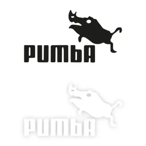 Tylko dziś PUMBA - Naklejka na samochód na auto KOLOR