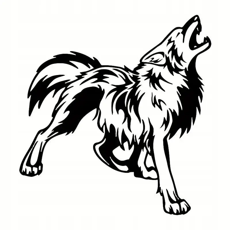 NAKLEJKA NA AUTO SAMOCHÓD SZYBĘ WILK WYJE Tani