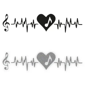 LINIA ŻYCIA NUTKI W SERCU - Naklejka na samochód na auto ODBLASKOWA Tani