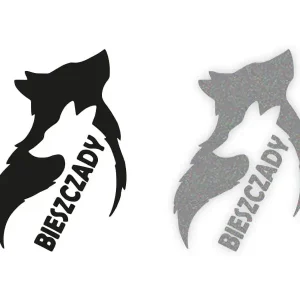 Wilk BIESZCZADY - Naklejka na samochód na auto ODBLASKOWA Zwrot pieniędzy