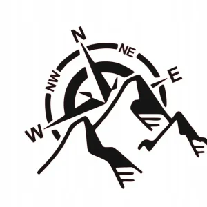 NAKLEJKA NA AUTO SZYBĘ WIDOK GÓR I KOMPAS Promocja