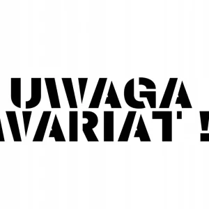 NAKLEJKA NA AUTO SZYBĘ UWAGA WARIAT! Tani