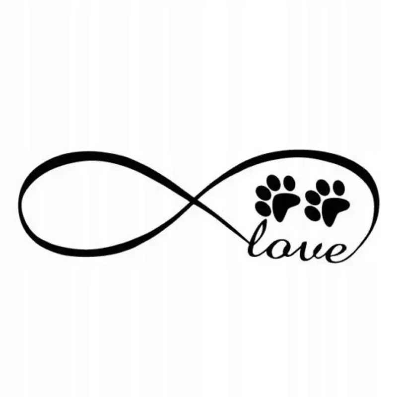 Promocja NAKLEJKA NA AUTO SZYBĘ ŁAPKI SERCE NIESKOŃCZONOŚĆ