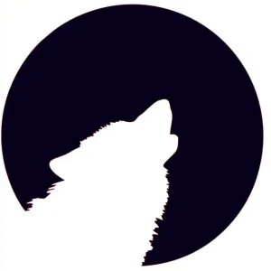 Darmowa dostawa NAKLEJKA NA AUTO SZYBĘ WILK WYJE DO KSIĘŻYCA