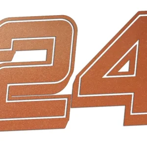 Popularny Wycinana naklejka CYFRY WYŚCIGOWE (1 sztuka = 1 cyfra) miedziana
