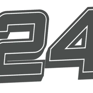Autentyczny Wycinana naklejka CYFRY WYŚCIGOWE (1 sztuka = 1 cyfra) grafitowa