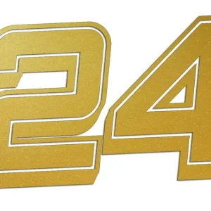 Wycinana naklejka CYFRY WYŚCIGOWE (1 sztuka = 1 cyfra) złota Autentyczny