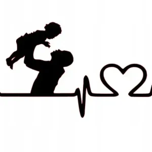 Zamów teraz NAKLEJKA NA AUTO SZYBĘ DZIECKO TATA TĘTNO