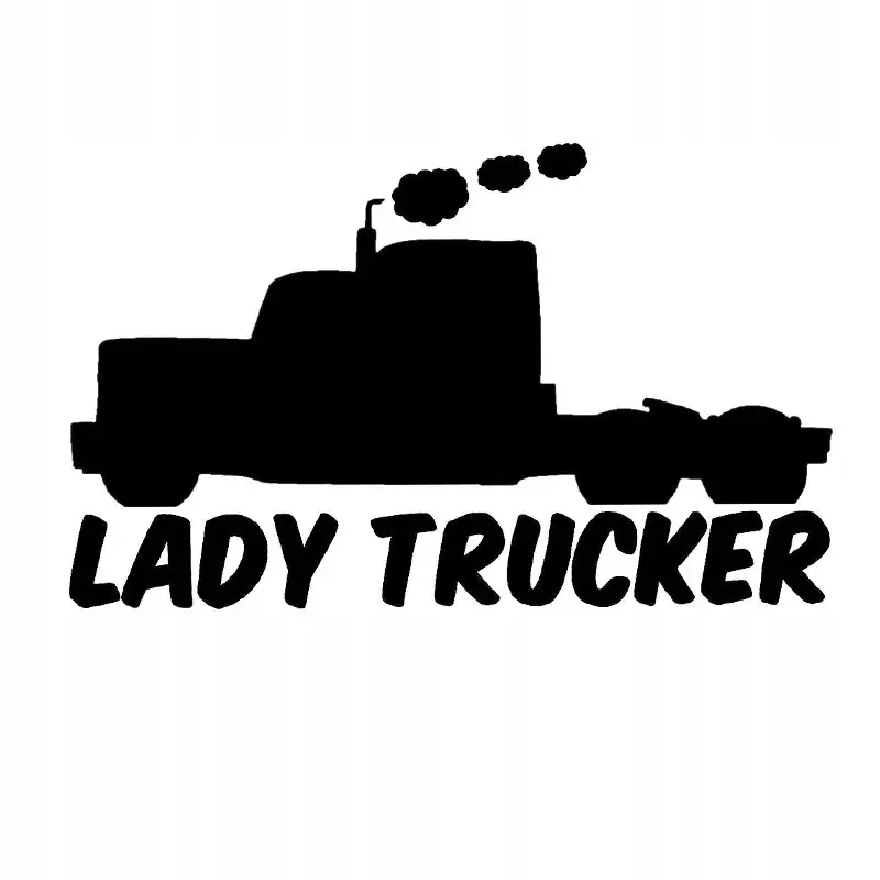 Autentyczny NAKLEJKA NA AUTO SZYBĘ LADY TRUCKER