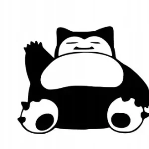Oryginalny NAKLEJKA NA AUTO SZYBĘ SNORLAX