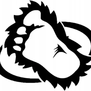 NAKLEJKA NA AUTO SZYBĘ WIELKA STOPA YETI Promocja