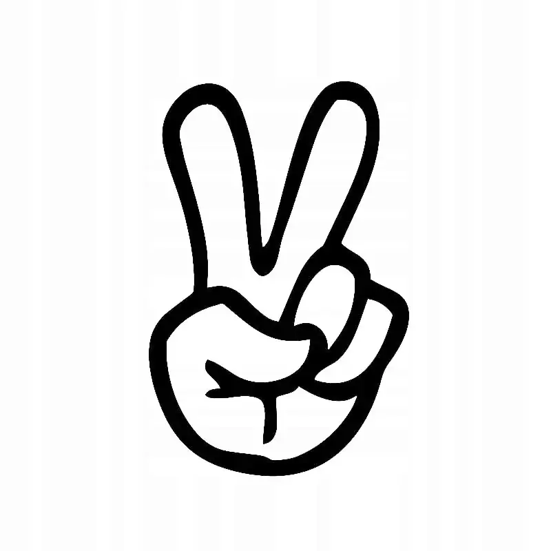 Rabat NAKLEJKA NA AUTO SZYBĘ SYMBOL ZWYCIĘSTWA DŁOŃ GEST