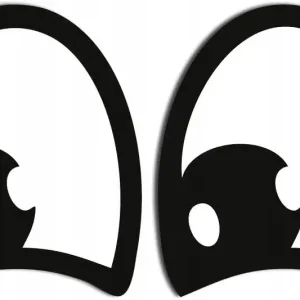 NAKLEJKA NA AUTO SZYBĘ OCZY SPOGLĄDAJĄ Autentyczny