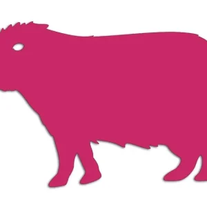 Wycinana naklejka KAPIBARA różowa - J and A Popularny