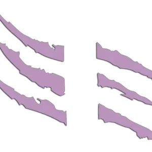 Kup teraz Wycinane naklejki PAZUR DRAP RYSA PODZIELONY - DWIE CZĘŚCI liliowe