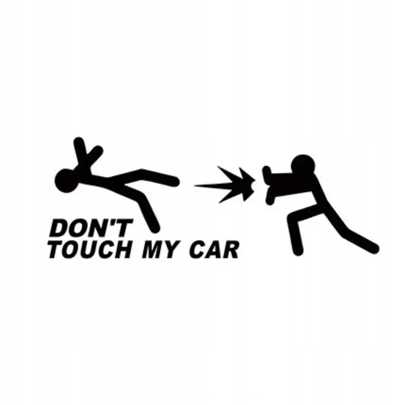NAKLEJKA NA AUTO SZYBĘ DON'T TOUCH MY CAR Tylko dziś