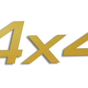 Popularny Wycinana naklejka 4x4 złota - J and A