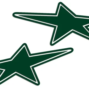 Wycinane naklejki na kask GWIAZDKI - GWIAZDKA LEWA PRAWA ciemny zielony Rabat