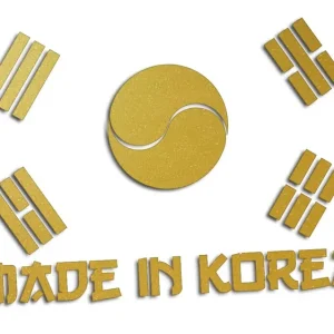 Wycinana naklejka MADE IN KOREA złota - J and A Ekspresowa dostawa