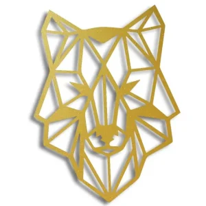 Nowość Wycinana naklejka WILK #1 złota - J and A