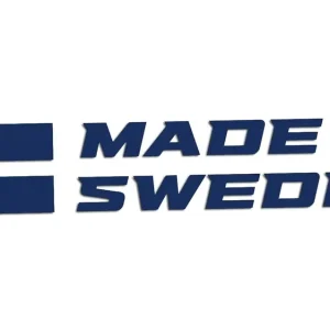 Ostatnia szansa Wycinana naklejka MADE IN SWEDEN do Saab Scania Volvo granatowa - J and A