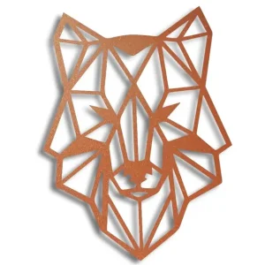 Wysoka jakość Wycinana naklejka WILK #1 miedziana - J and A