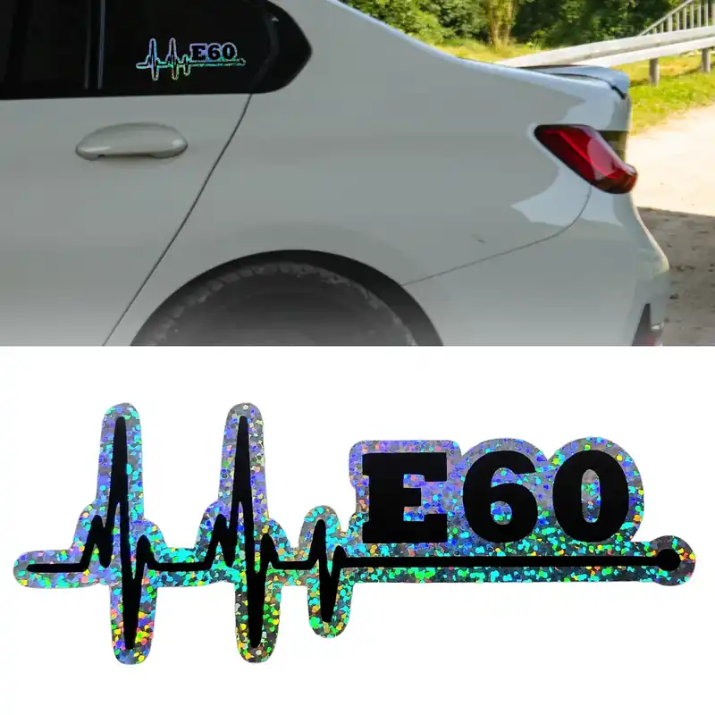 Promocja Linia Życia BMW E60 - Naklejka HoloBlack na tle Holograficznym