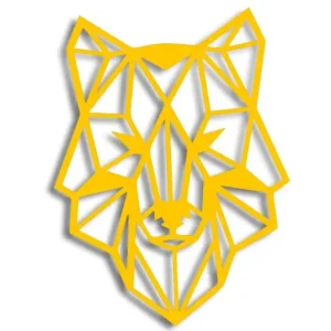 Wycinana naklejka WILK #1 żółta - J and A Wysoka jakość