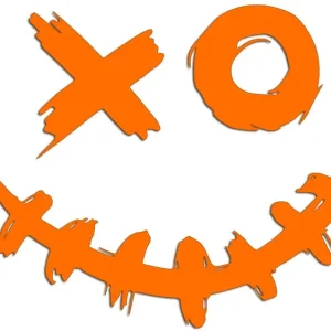 Zamów teraz Wycinana naklejka JOKER SMILE - UŚMIECH do KTM pomarańczowa - J and A