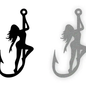 Tani HACZYK WĘDKARSKI - Naklejka na samochód na auto ODBLASKOWA