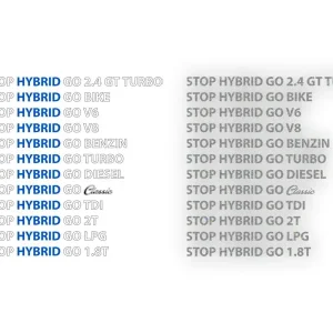 STOP HYBRID GO... - Naklejka na samochód na auto ODBLASKOWA Bezpieczna płatność
