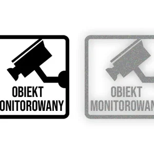 Oferta limitowana OBIEKT MONITOROWANY - Naklejka na samochód na auto ODBLASKOWA