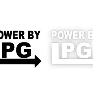 Ostatnia szansa POWER BY LPG - Naklejka na samochód na auto KOLOR