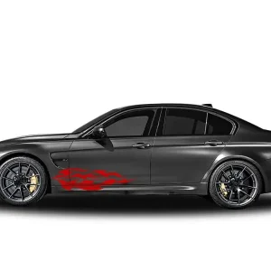 Popularny PŁOMIEŃ OGIEŃ - Naklejka na samochód na auto KOLOR