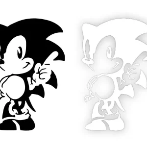 Ekspresowa dostawa SONIC The Hedgehog W01 - Naklejka na samochód na auto KOLOR