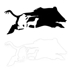 Darmowa dostawa POLOWANIE NA DZIKA - Naklejka na samochód na auto KOLOR