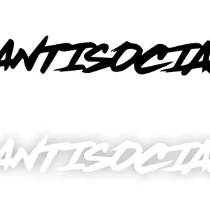 Blenda ANTISOCIAL - Naklejka na przednią szybę samochodu KOLOR Premium